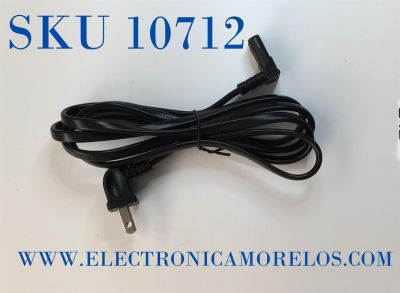 CABLE DE ALIMENTACION DE VOLTAGE ALTERNO BIFASICO 8  “NUEVO“ / DOBLE ANGULO / ANGULO TIPO L. / IEC 320 C7 a Nema 1-15P AC / NISPT-2 18AWG 2-Slot 90 grados Nema 1-15P a IEC C7 /  TIPO A Ó TIPO AMERICANO / 2.5 A / 10 A / 16 A / 100 – 125 V           